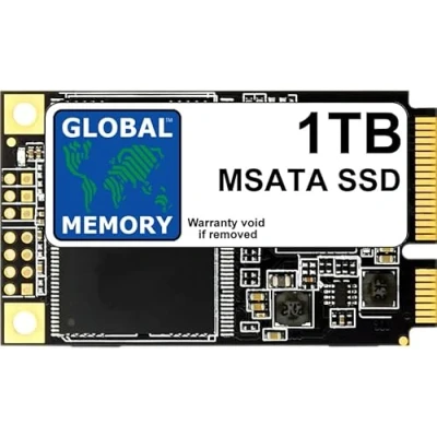 Image of GLOBAL MEMORY 1TB MSATA SOLID STATE DRIVE (SSD) FOR LAPTOPS/DESKTOP PCs/SERVERS/WORKSTATIONS/MOTHERBOARDS