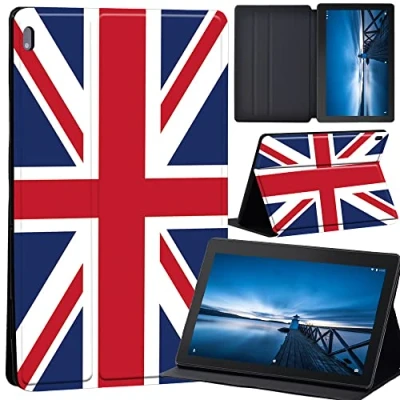Image of Case for Lenovo Tab M10 TB X605F/ X605L/ X505F/ X505L Leather Tri Fold Stand Cover 10.1 Inch Tablet, (British flag)