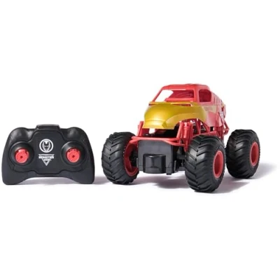 Image of Monster Jam, Marvel Iron Man RC Truck, 1:24 Scale, Kids’ Toys for Boys and Girls Aged 3 up