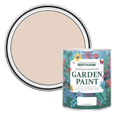 Image of Rust Oleum Light Pink Mould Resistant Garden Paint in Matt Finish Homespun 750ml