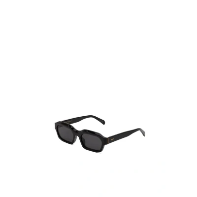 Image of Retrosuperfuture Unisex 03P Boletus Black Outlet sunglasses Acetate Squared Normal