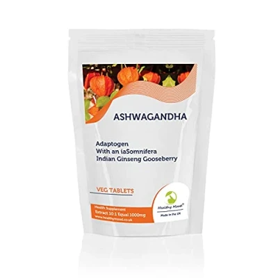 Image of Ashwagandha x90 Tablets Adaptogen Extract 10:1 1000mg Withania Somnifera Indian Ginseng Gooseberry