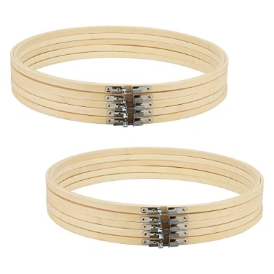 Image of MANCHAP 10 Pack 12 Inch/30cm Embroidery Hoops, Adjustable Rings Cross Stitch Hoop for Craft Making
