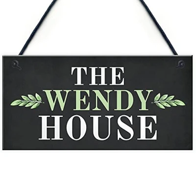 Image of RED OCEAN The Wendy House Hanging Summer Garden Shed Decor Sign Home Gifts
