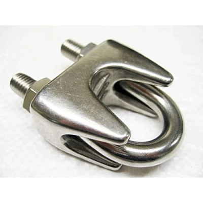 Image of Wire Rope Bulldog Grips Stainless DIN741 10MM (Marine Grade Boat Cable Clip Clamp)