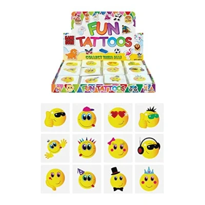 Image of Henbrandt Temporary Tattoo&#039;s SMILES 12 x 1 pack = Tattoos supplied