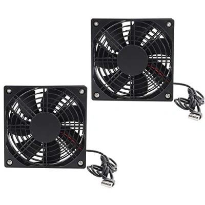 Image of ciciglow Quiet Dual 120mm USB Fan,for Cooling DIY PC Computer Case CPU Coolers Radiators,Computer Cabinet Cooling,5V 120 x 25mm(Pack of 2Pcs)