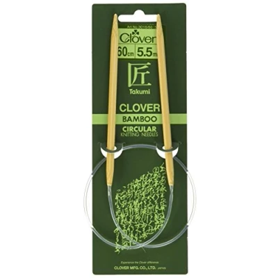 Image of Clover Takumi Circular Knitting Needle: 60cm x 5.5mm, 5.5