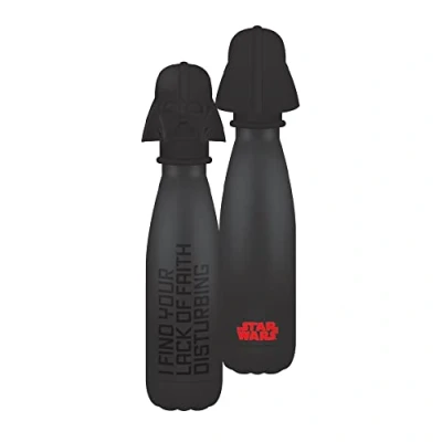 Image of Half Moon Bay Star Wars Metal Water Bottle Darth Vader, Black