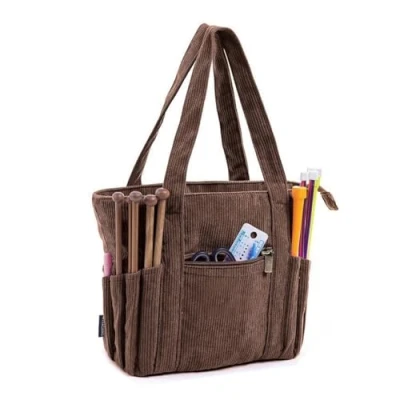 Image of zuousxbs Crochet Bag Yarn Storage Knitting for Hook Needle Project Travel Craft