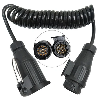 Image of 3m 13 to Pin Trailer Extension Cable Caravan Adapter Lead Connection Electrical Wiring Connector for RV Tracktor Truck Accessories Male Female