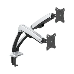 Image of Contour Ergonomics Double Monitor Arm Black/Silver CE04632
