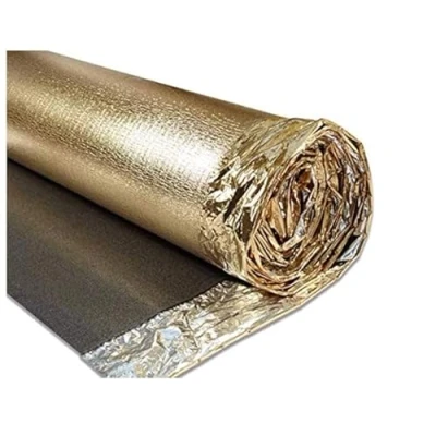 Image of Wood &amp; Laminate Underlays Floor Leveling Damp Proof Membrane Properties 2mm 3mm and 5mm Thickness Heat Insulation Sound Proofing by KK (5mm DPM Gold (1m x 7.5m))