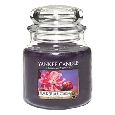 Image of Yankee Candle Medium Jar Candle, Black Plum Blossom