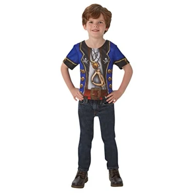 Image of Rubie&#039;s Official Pirate T Shirt Book Week Child&#039;s Costume (Large, 7 8 Years) Halloween