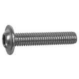 Image of 8mm Flanged Button Head Bolts / Screws (4 Pack) M8 x 20mm A2 Stainless Steel Socket Allen Key Flange Dome Bolt. Free UK Delivery