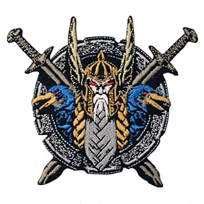 Image of The God of War Odin Patch Embroidered Badge Iron On Sew Emblem