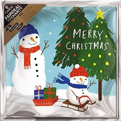 Image of Charity Christmas Cards (ASCX0410) Happy Snowman Pack of 8 Sold in Aid The Soldier&#039;s
