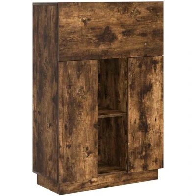 Image of vidaXL Smoked oak Writing Desk Engineered wood Standard