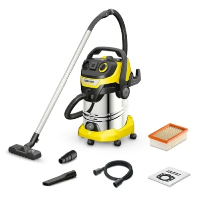 Image of Kärcher 1.628 378.0, WD 6 P Premium Wet &amp; Dry Vacuum Cleaner, Yellow, 1300 W, 30 liters