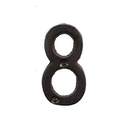 Image of ausuky Cast Iron Retro Metal Alphabet Letters Numbers Sign Address Door Cafe Wall Decor A to Z,0 9 (8)