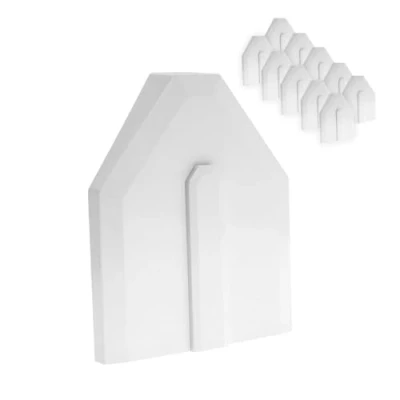 Image of Universal Glazing Bar End Cap Conservatory Roof Rafter Trim White, 10 Pack