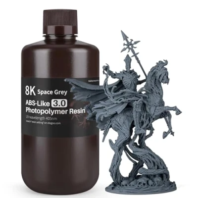 Image of ELEGOO ABS Like Resin 3.0 8K Resin, 405nm UV Curing 3D Printer Best for 8K/9K/12K/14K LCD Space Gray 1KG