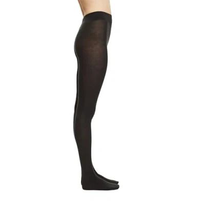 Image of ESPRIT Women&#039;s Plain W TI Cotton Wool Thick 1 Pair Tights, Black (Black 3000), M