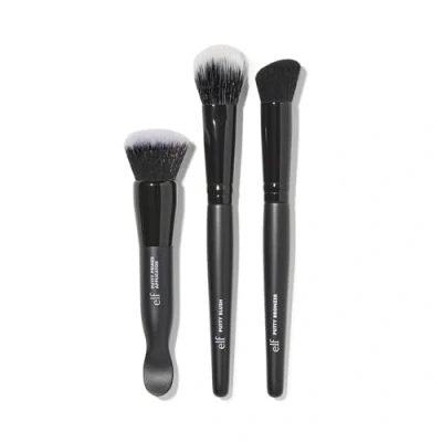Image of e.l.f. Putty Tools Trio, Set Of 3 Face Makeup Brushes For Products, Helps You Easily Blend Primer, Blush &amp; Bronzer, Vegan Cruelty Free