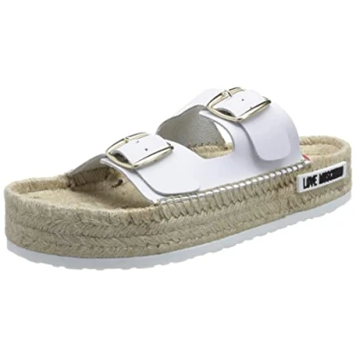 Image of Love Moschino Women&#039;s JA28123G1GIA0 Mule, White, 2 UK
