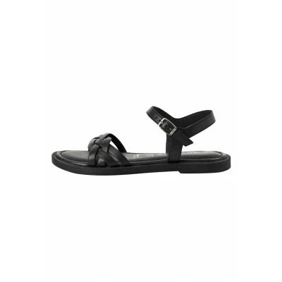 Image of Tamaris Women&#039;s Damen 1 28115 44 Flat Sandal, Plain Black, 5 UK