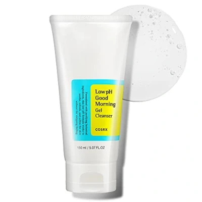 Image of COSRX Low PH Good Morning Gel Cleanser, 5.07 fl.oz / 150ml Mild Face Cleanser Korean Skin Care for Acne Prone Skin, Balancing, Anti Acne, Breakouts Treatment