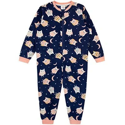 Image of Harry Bear Girls Onesie Nighttime Blue 9 10 Years