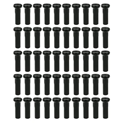 Image of Gereiny 50PCS Brass Spoke Nipple 14G 13G 12G Mountain Road Bicycles Wheel E Bike Scooter Cap Part Coated Black
