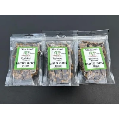 Image of Stockbull Dog Training Treats Lamb and Rice (3 x 165g Packets)
