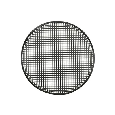 Image of QTX Black Metal Speaker Grille Cover Circle Mesh, 46 cm (18&quot;)