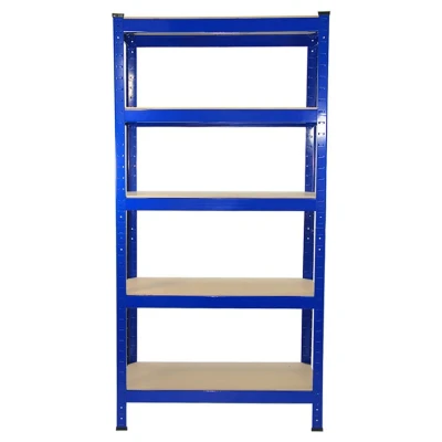 Image of MonsterShop Racking Storage Shelving Heavy Duty Garage 5 Tier 75cm Steel Shelves Warehouse(Blue 8)
