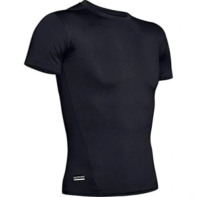 Image of Under Armour Men TAC HeatGear COMP T, Cooling and breathable running shirt for men, athletic t with anti odour material