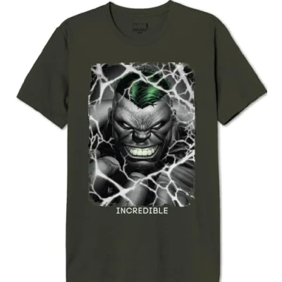 Image of Marvel Men&#039;s Mehulkcts063 T Shirt, Khaki, XXL
