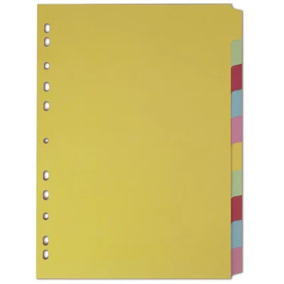 Image of Elba 10 Part Card Divider A4 Assorted 100080806