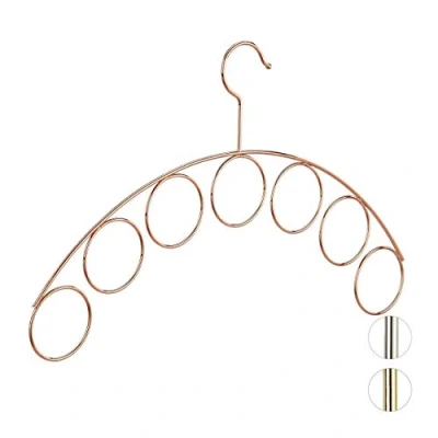 Image of Relaxdays Clothes Hanger, Chic Design, For Shirts, Blouses, Scarves, 3 mm Thin, Metal, Copper