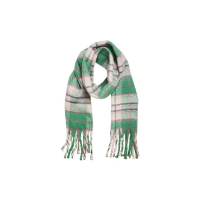 Image of VERO MODA VMIVY League Scarf GA NOOS Scarf, Jolly Green/Checks: Magenta/Plum Perfect/Oatmeal, One Size, Green/Checks:MAGENTA/PLUM PERFCT/OATMEAL, Size