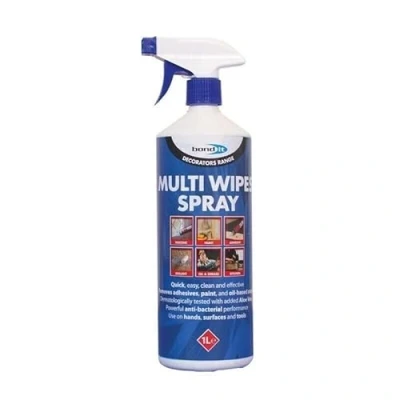 Image of Bond It Multi Wipes Spray 1L Purpose Oil Grease Silicone Cleaner Clean 1 Litre Builders Foam DIY Trade Cleans 100s Uses