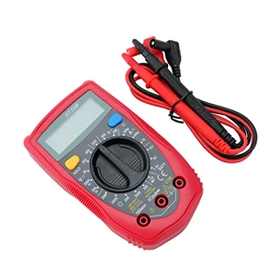 Image of KATSU Digital Multimeter, 2000 Counts Multimeter DT33B with DC AC Voltmeter and Ohm Volt Amp Tester, Backlit LCD Test Leads, Measures Voltage Current Resistance Continuity Diode