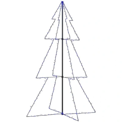 Image of vidaXL Christmas Cone Tree 240 LEDs Indoor and Outdoor 118x180 cm