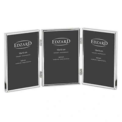 Image of Edzard Photo Frame Genoa, 4x6 inch (10x15 cm), Silver Plated Picture Frame, Tarnish Protected