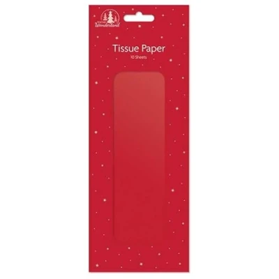 Image of Tallon Festive Wonderland Xmas Christmas Gift Wrapping Tissue Paper, Red Pack of 10 Sheets