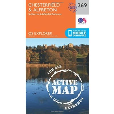 Image of Explorer Active 269 Chesterfield &amp; Alfreton Map With Digital Version