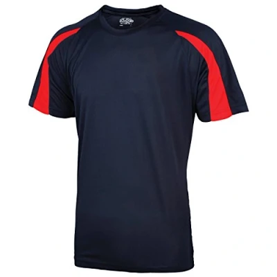 Image of AWDis Contrast Cool T French Navy/Fire Red