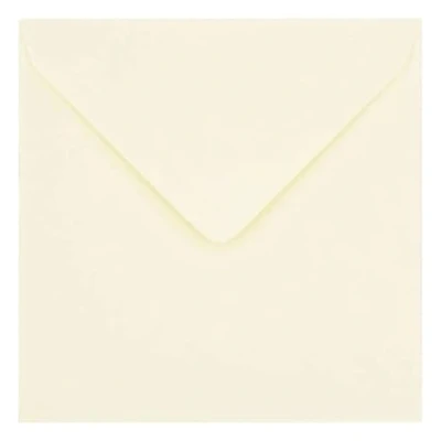 Image of 6&quot; x (155x155mm) Sqaure Coloured Envelopes for Greeting Cards Wedding Invitations &amp; Crafts Pack of 25 (Ivory)